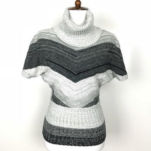 XOXO cowel neck ribbed waist ombré dolman sweater